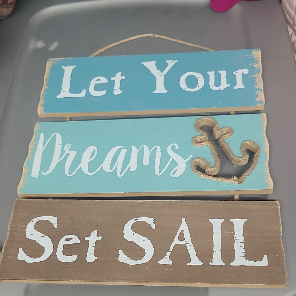 Nautical Wall Decor Sign - Blue and Brown